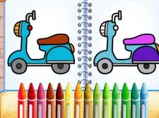 Carte de colorat drăguță pentru biciclete