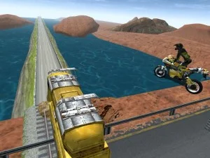 Cascadorii pentru biciclete cu trafic de autostradă
