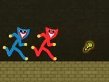 Stickman roșu și albastru Huggy